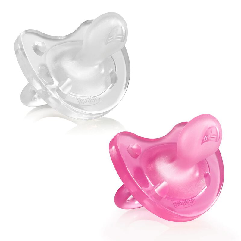 Soft Pacifier (0-6m) (Pink-White) (2 Pc) image number null